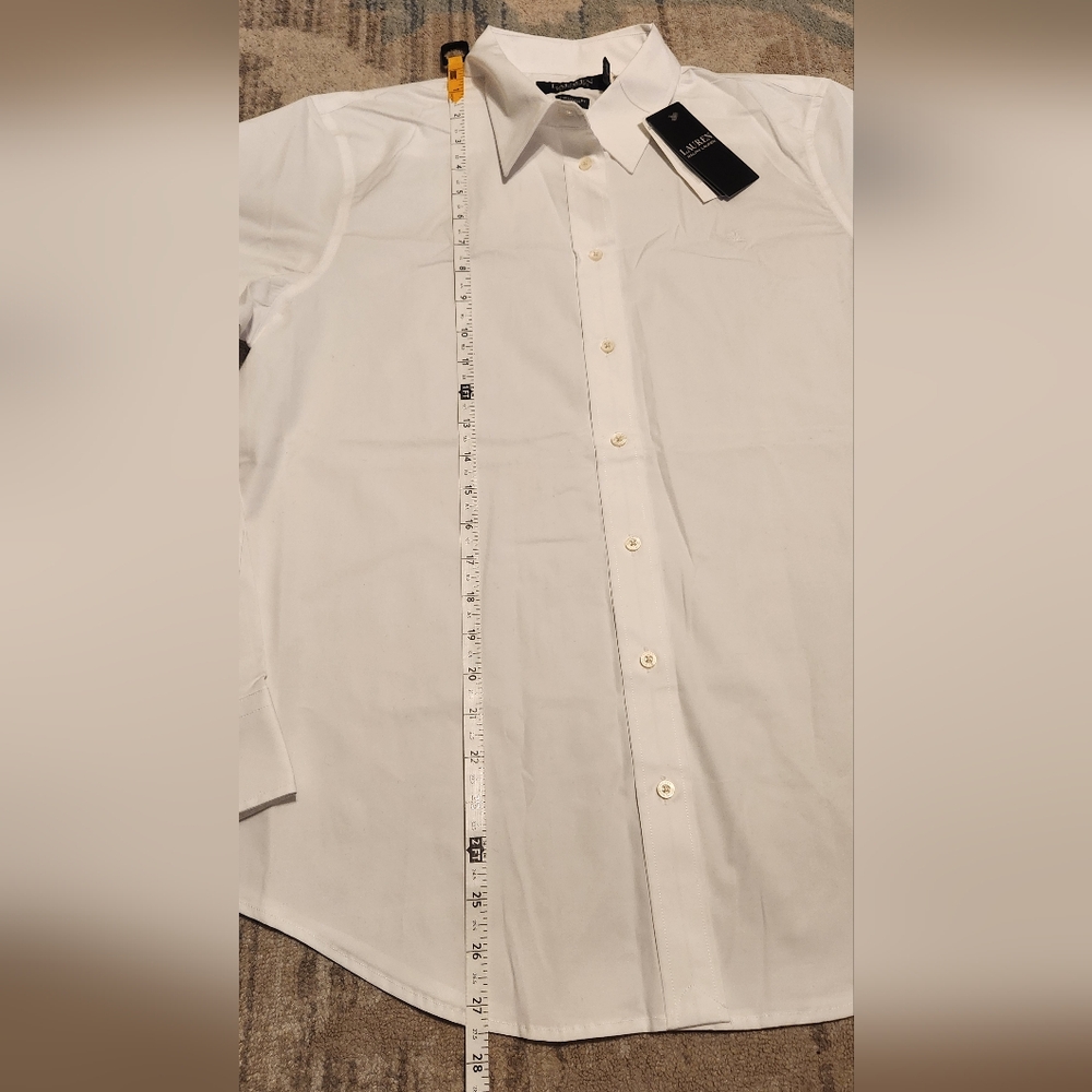 Lauren Ralph Lauren Classic Fit Easy Care Cotton Shirt. White. Size L. NWT - Picture 9 of 9